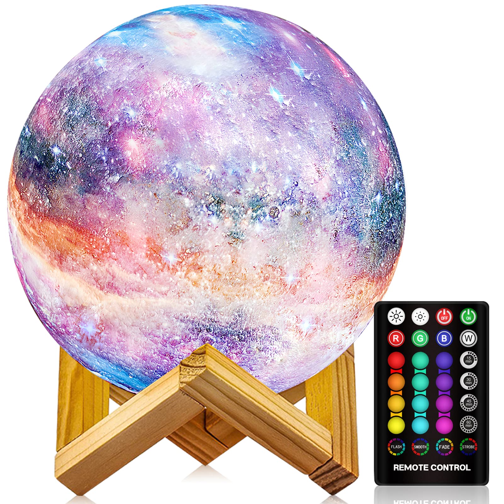 ASTROUS Moon Lamp – 3D Printed Lunar Night Light, Romantic Space Gift for Women, Kids & Home Decor
