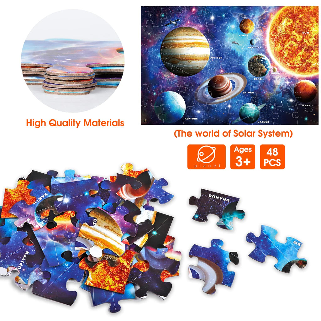 ASTROUS Space Puzzle Set – Astronomy Educational Puzzle for Kids & Adults