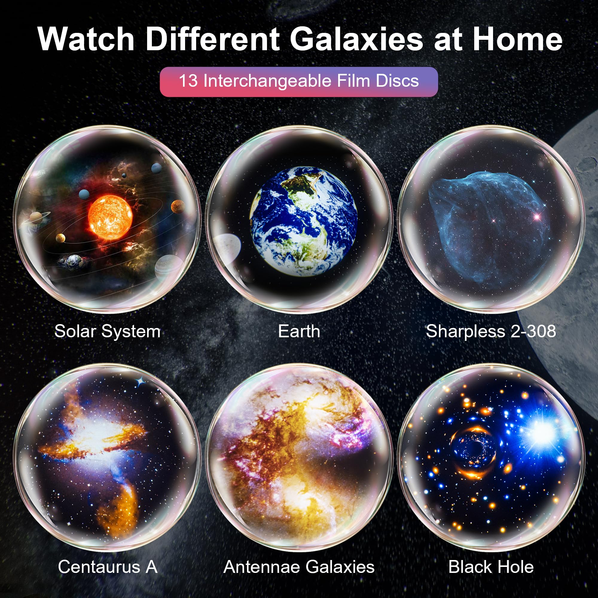 ASTROUS Galaxy Projector for Bedroom – Star Nebula Night Light with Remote, Timer & Relaxing Space Ambience Gift