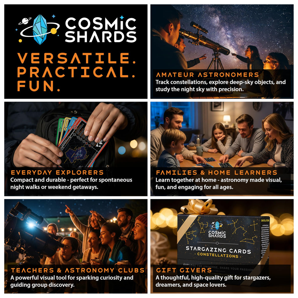 ASTROUS Astronomy Flash Cards – Learn Planets, Stars & Space Facts, Educational Gift for Kids & Adults